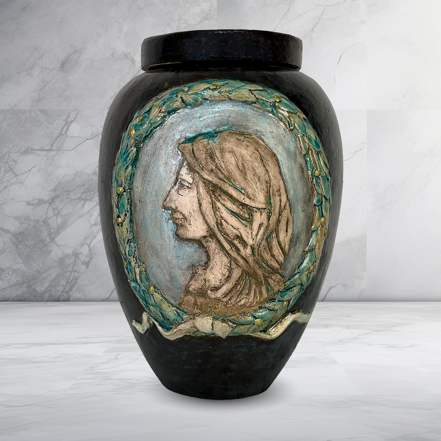 Portrait Urn, for Cemetery Niches