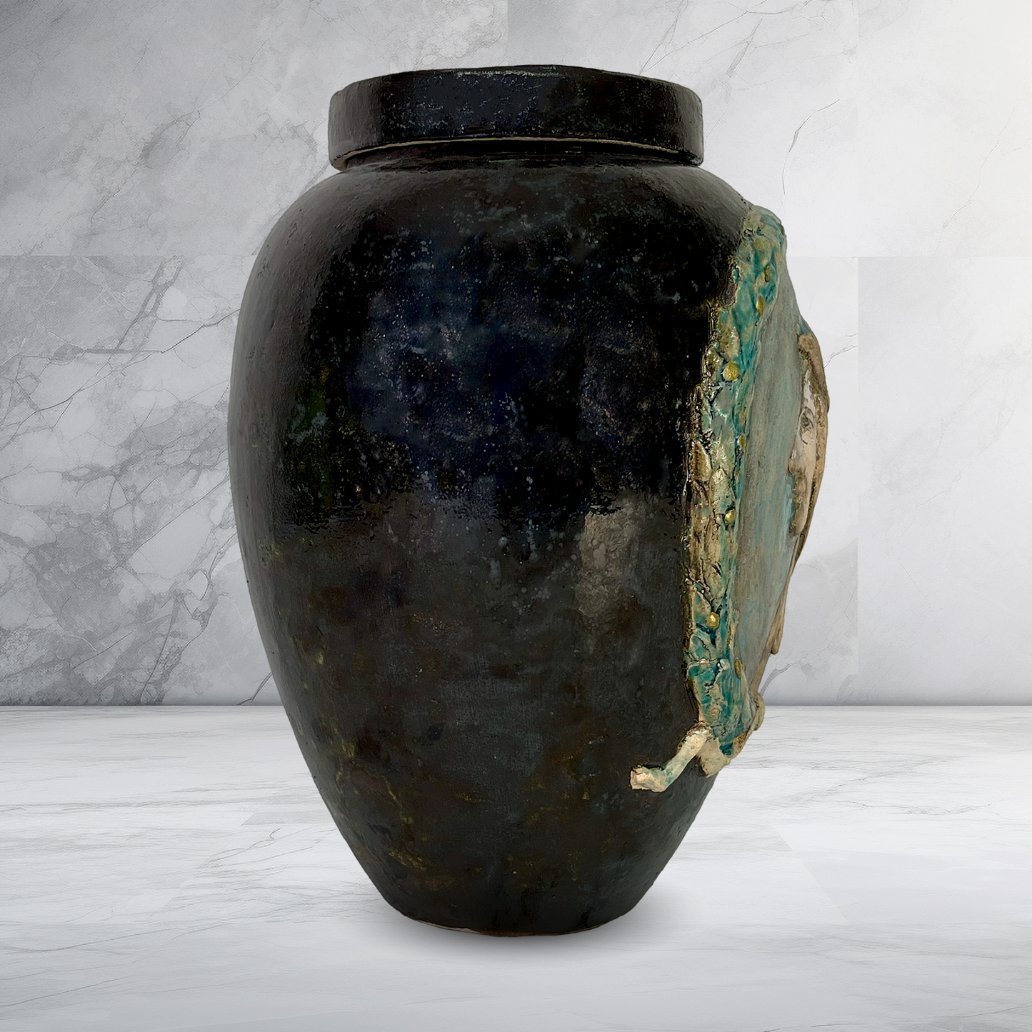 Portrait Urn, for Cemetery Niches