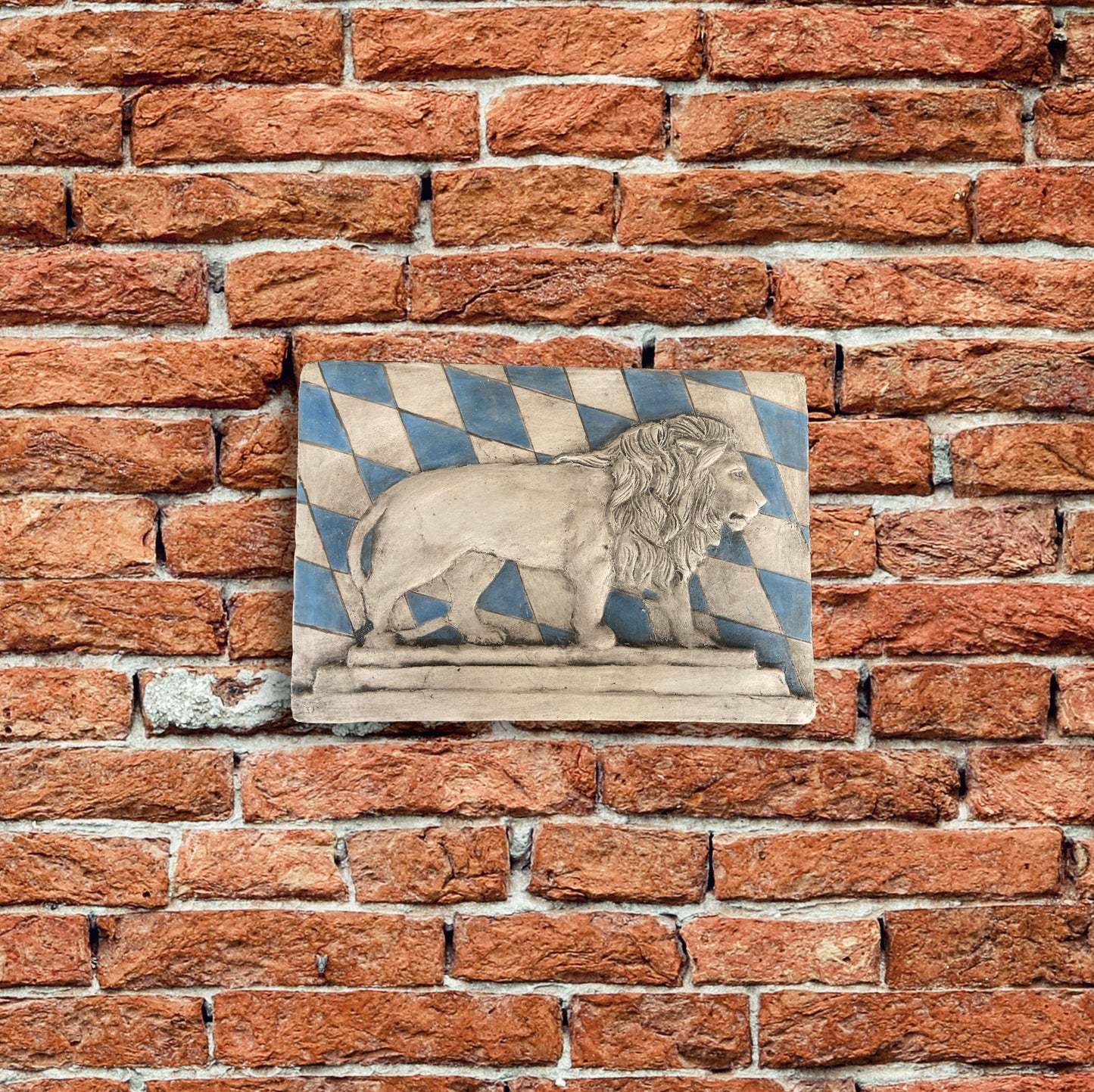 Bavarian Lion, Painted Bas-Relief