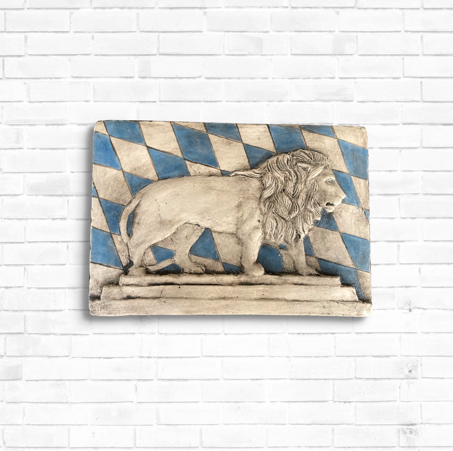 Bavarian Lion, Painted Bas-Relief